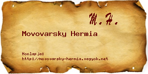 Movovarsky Hermia névjegykártya